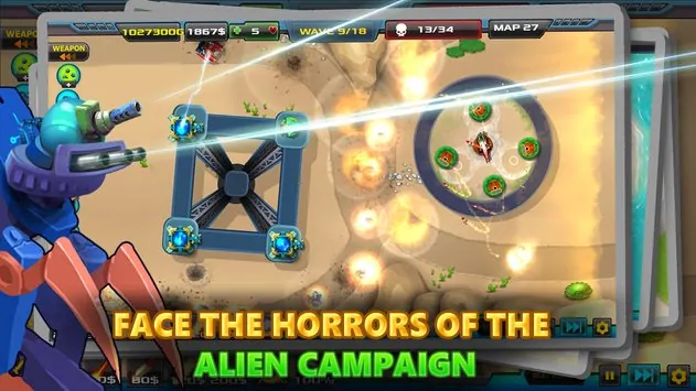 Tower Defense Alien War TD 2 MOD APK Unlimited Money Download (3)