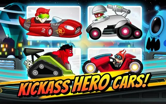 Superheroes Car Racing MOD APK Unlimited Money Download (1)